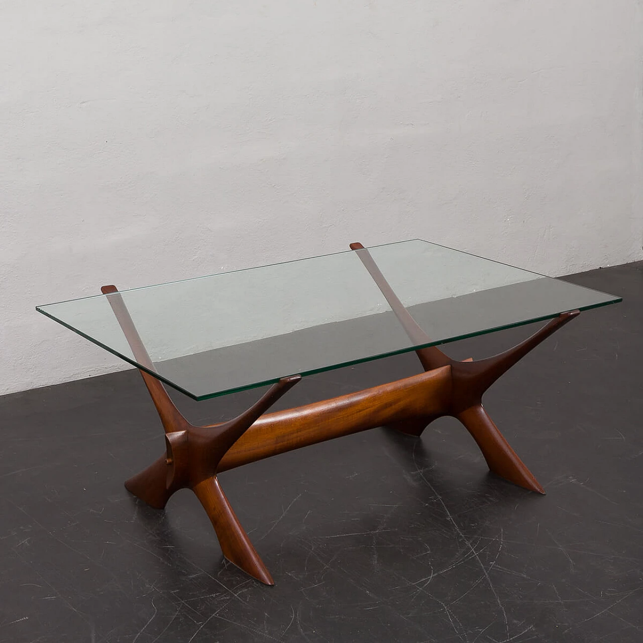Tavolino in teak e vetro di Illum Wikkelsø per CF Christensen, anni '60 14