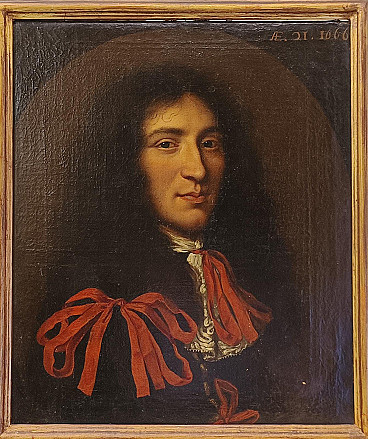 Ritratto di gentiluomo, dipinto a olio su tela attribuito a Jacob Ferdinand Voet, 1666