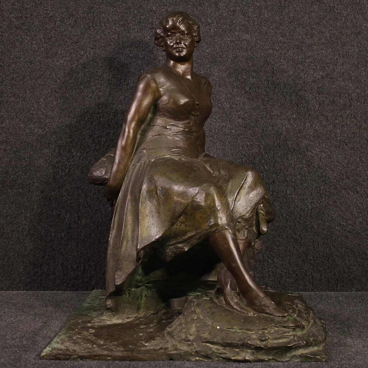 Treccia Rossa, scultura in bronzo, 1925 1