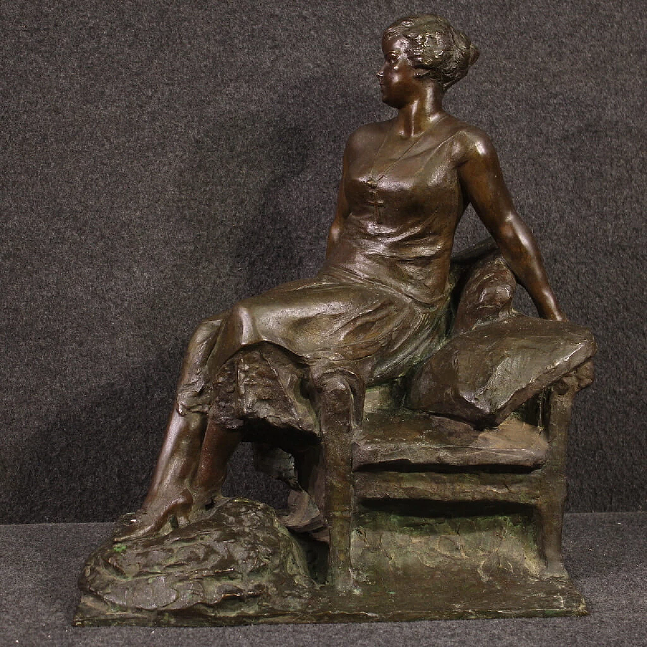 Treccia Rossa, scultura in bronzo, 1925 4