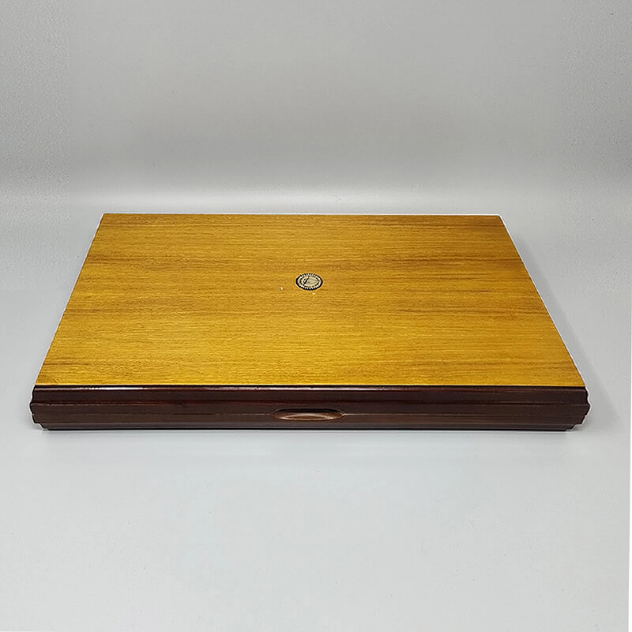 Walnut wood backgammon by Piero Fornasetti for Del Negro, 1980s 7