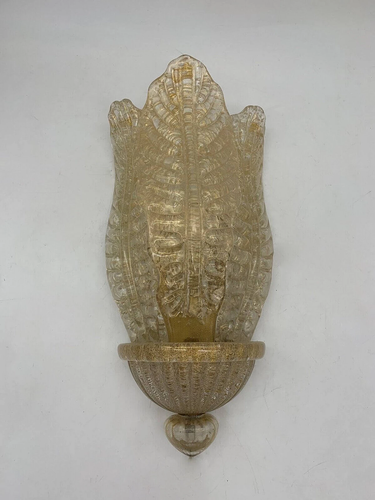 Murano glass wall light attributed to Barovier, 1980s 4