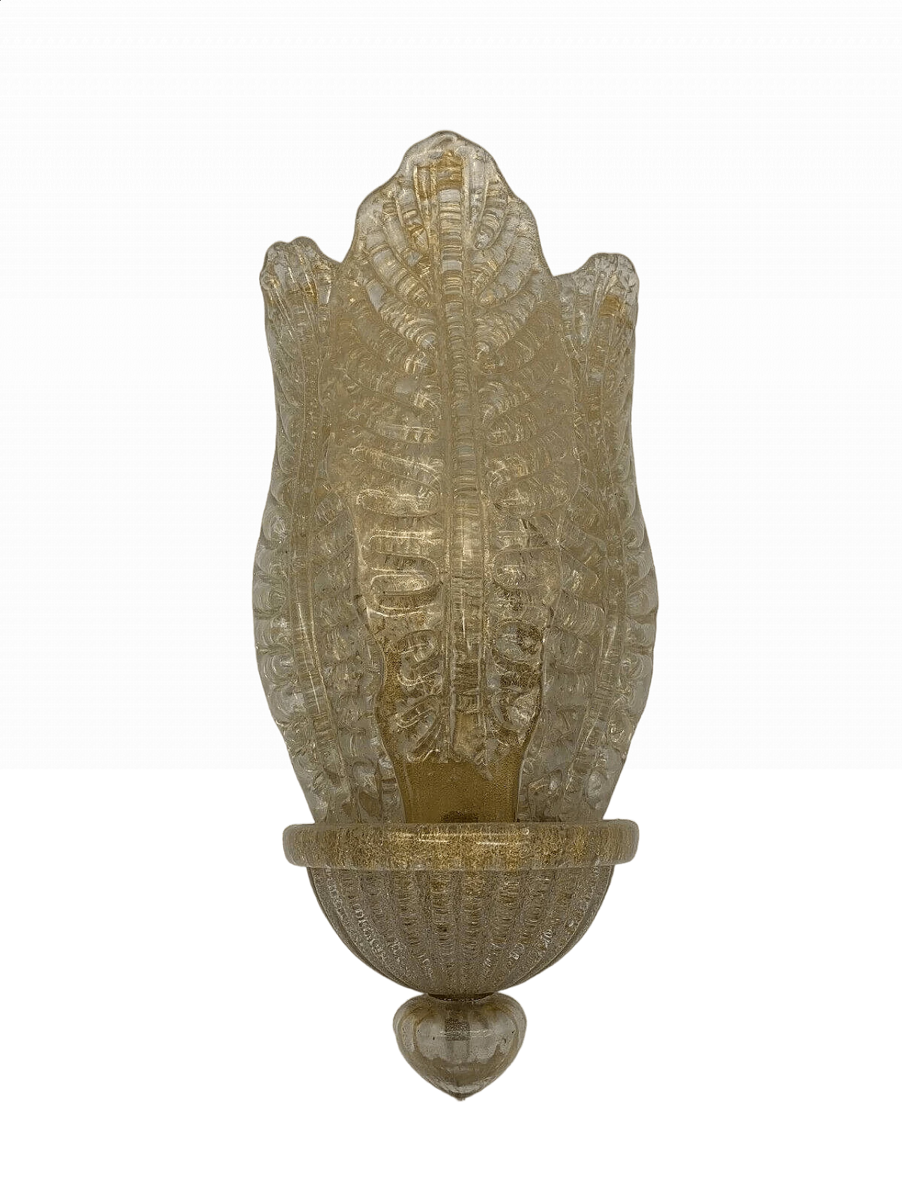 Murano glass wall light attributed to Barovier, 1980s 5