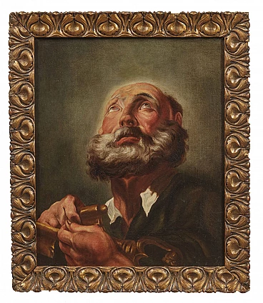 Cerchia di Giovanni Battista Piazzetta, San Pietro, dipinto a olio su tela, '700