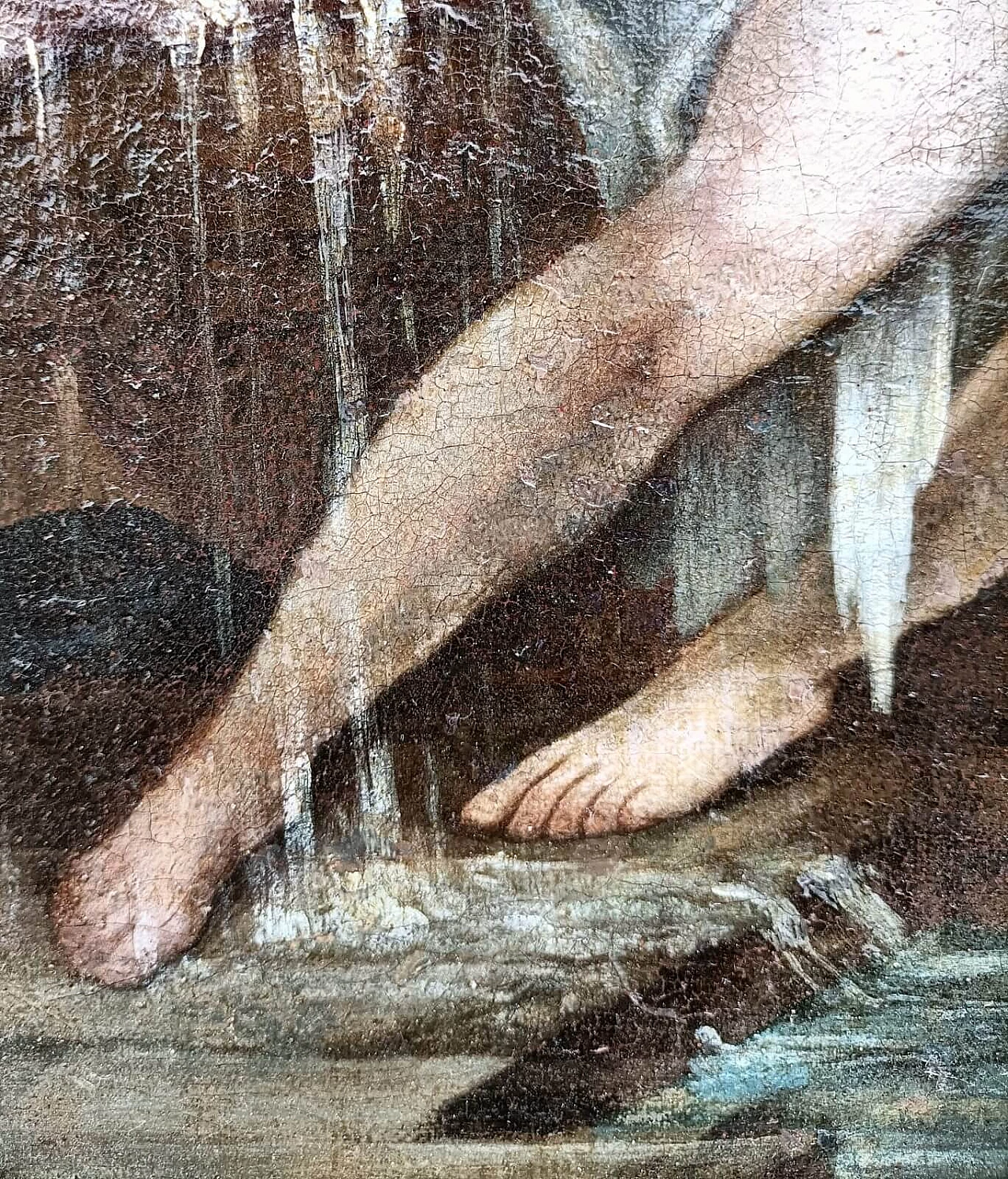 Susanna e i Vecchioni, dipinto a olio su tela riportato su tavola, seconda metà del '700 2