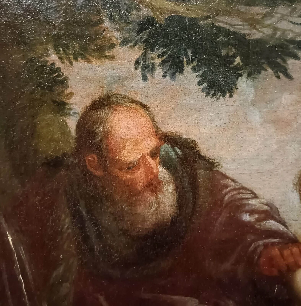 Susanna e i Vecchioni, dipinto a olio su tela riportato su tavola, seconda metà del '700 4
