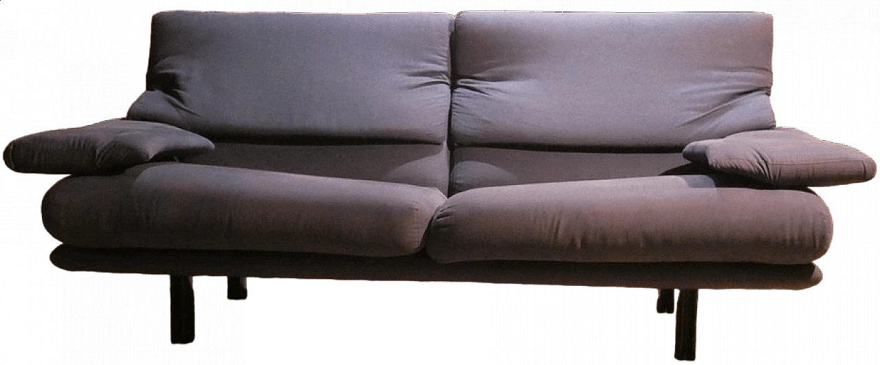 Alanda sofa in grey alcantara by Paolo Piva for B&B Italia, 1980s 12