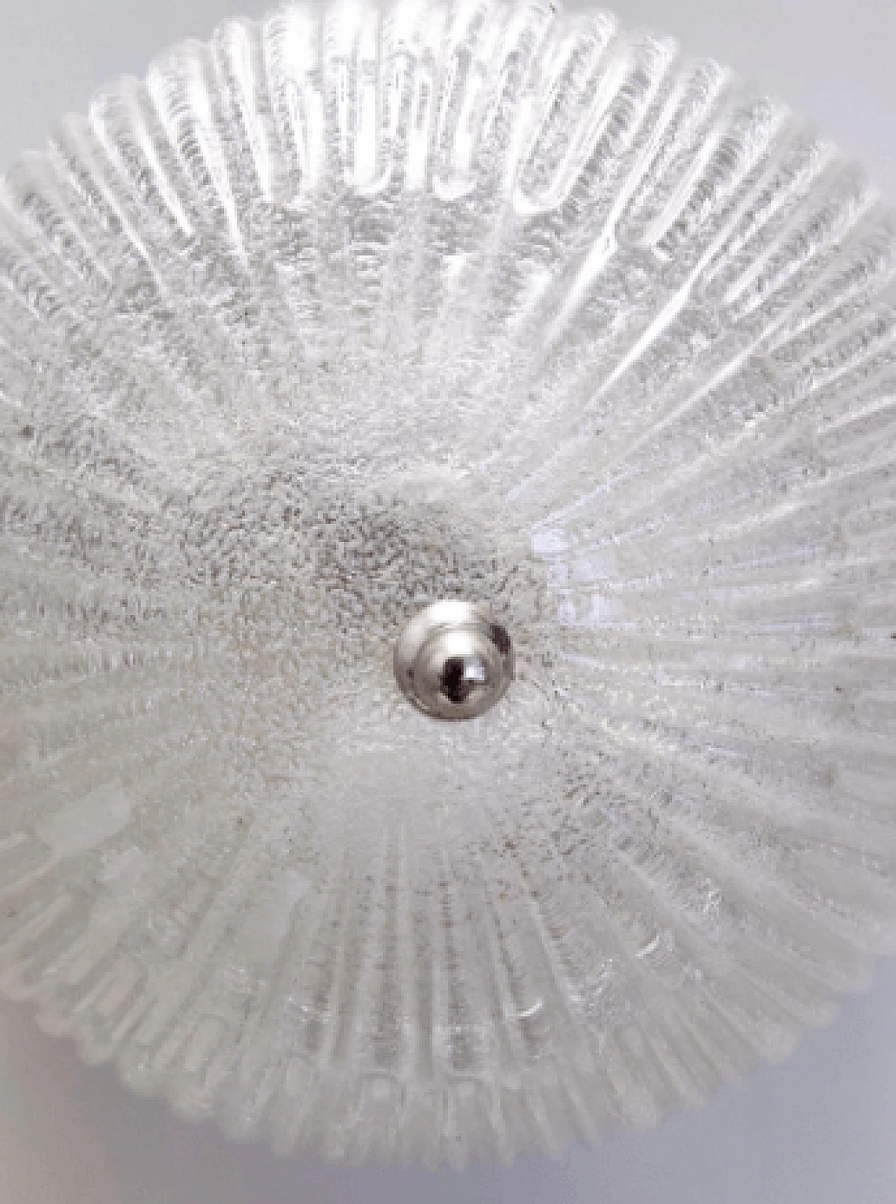 Pair of round Murano glass and metal lamps, 1970s 14