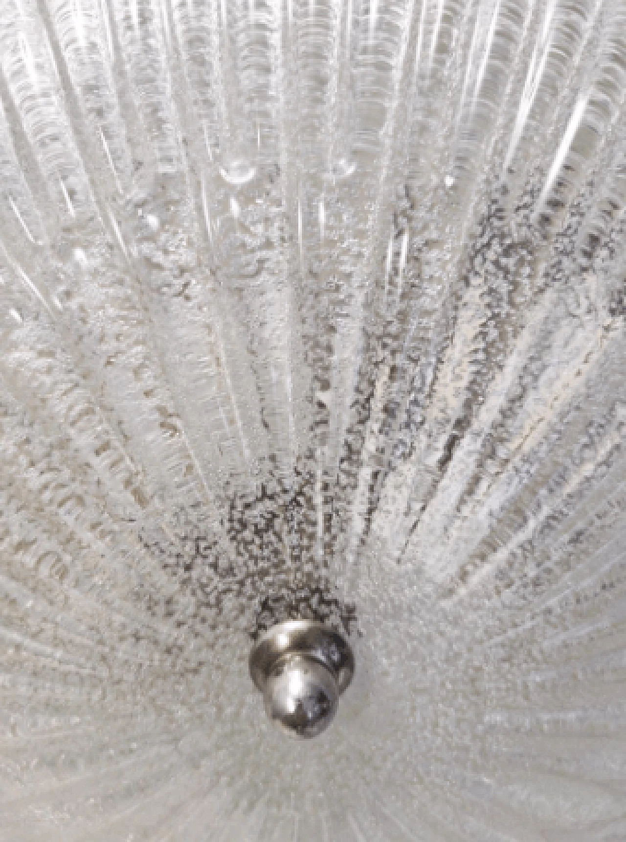 Pair of round Murano glass and metal lamps, 1970s 15