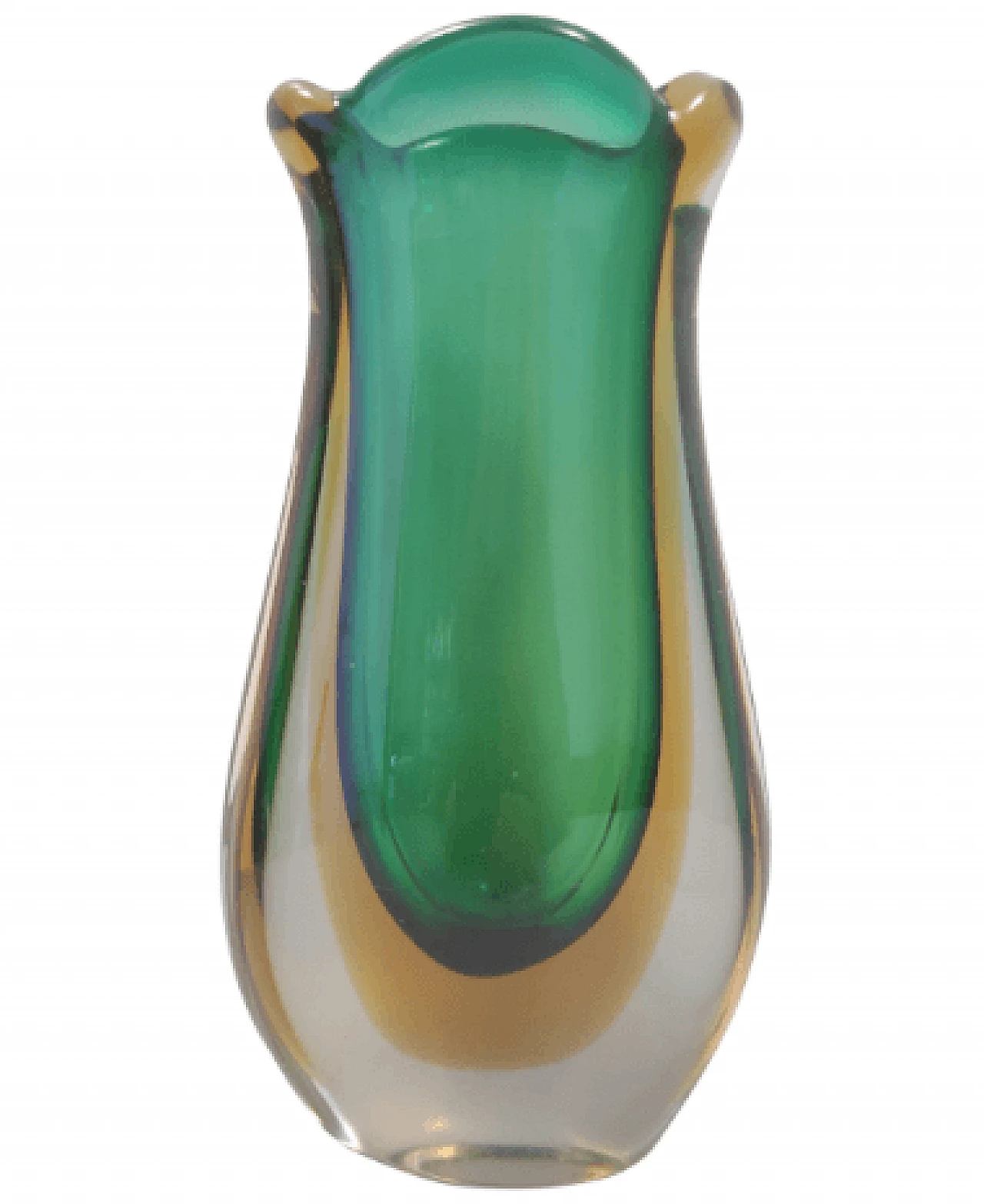 Submerged Murano glass vase attributed to Flavio Poli, 1950s 1