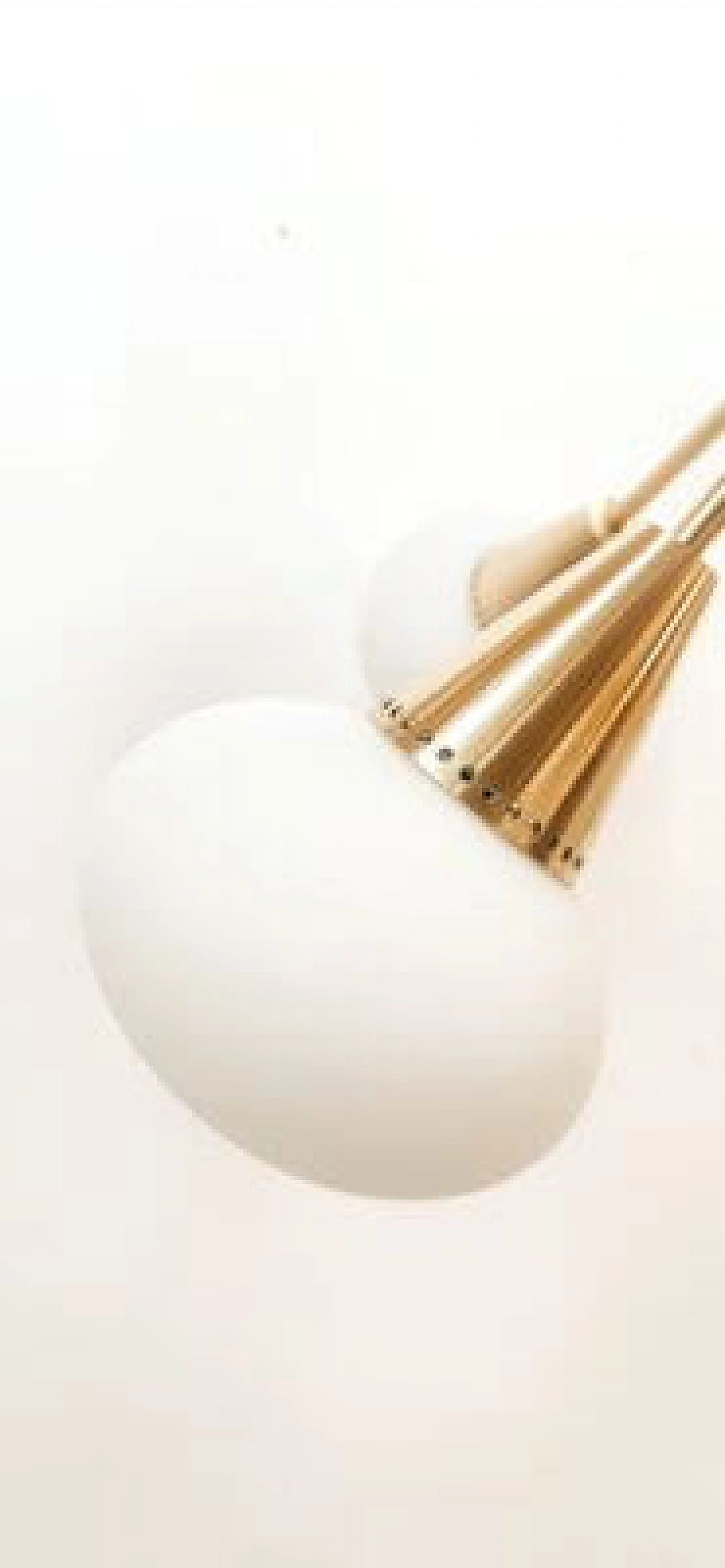 Sputnik twelve-light brass and glass chandelier, 1960s 22