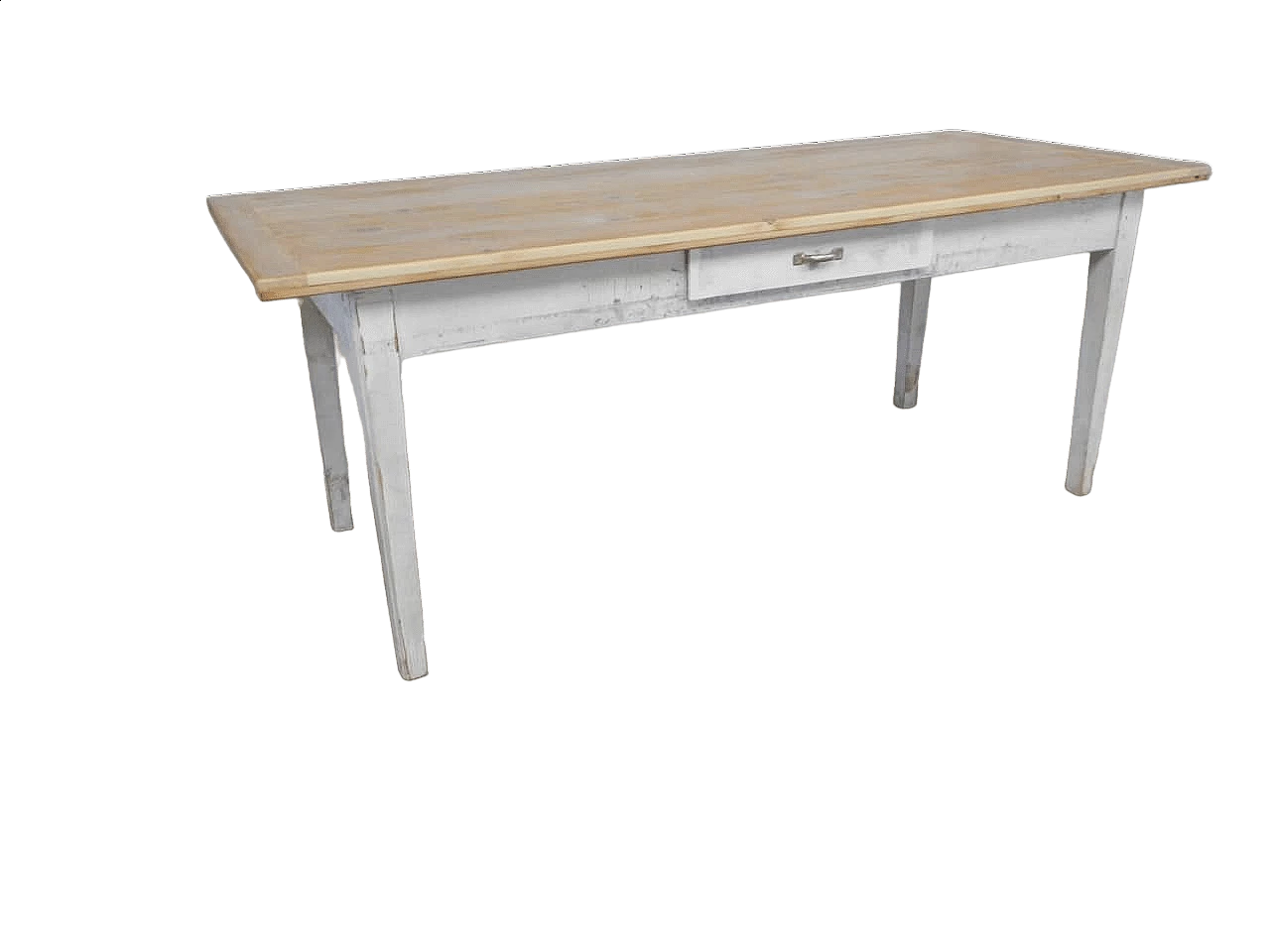 Natural and coloured fir wood table, 1970s 9