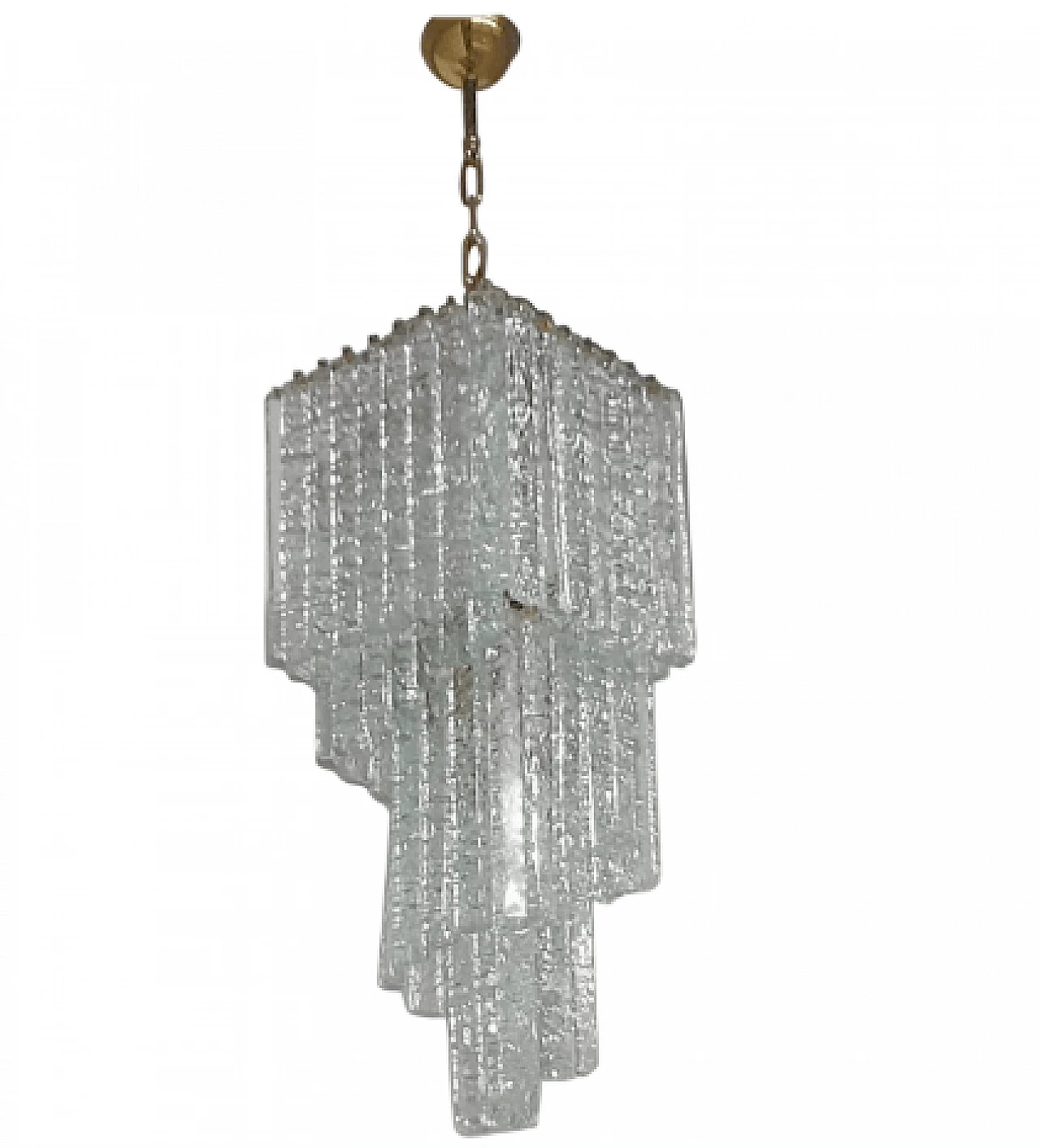 Murano glass cascade chandelier by Mazzega, 1970s 1