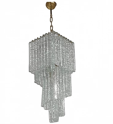 Murano glass cascade chandelier by Mazzega, 1970s