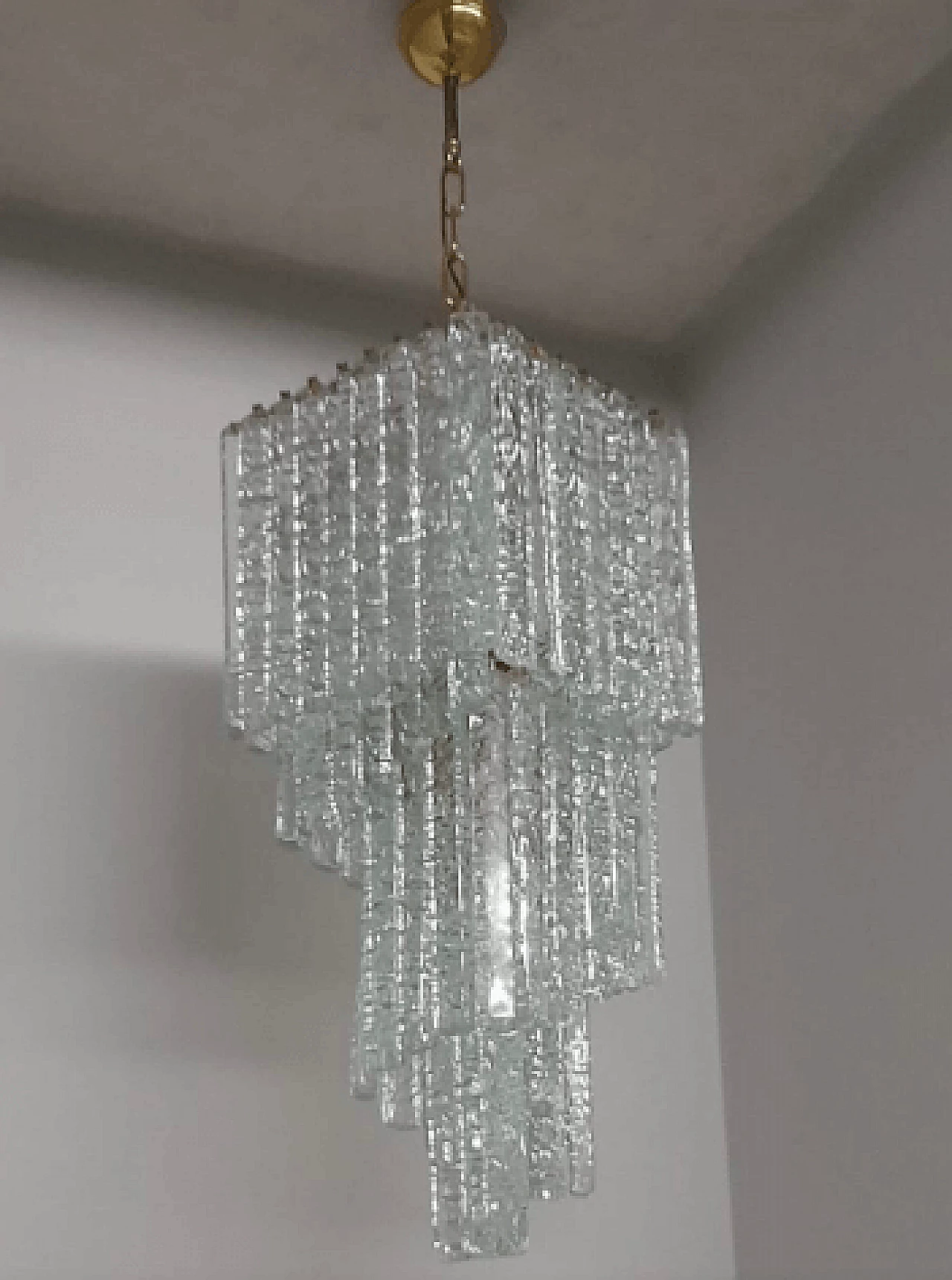 Murano glass cascade chandelier by Mazzega, 1970s 2