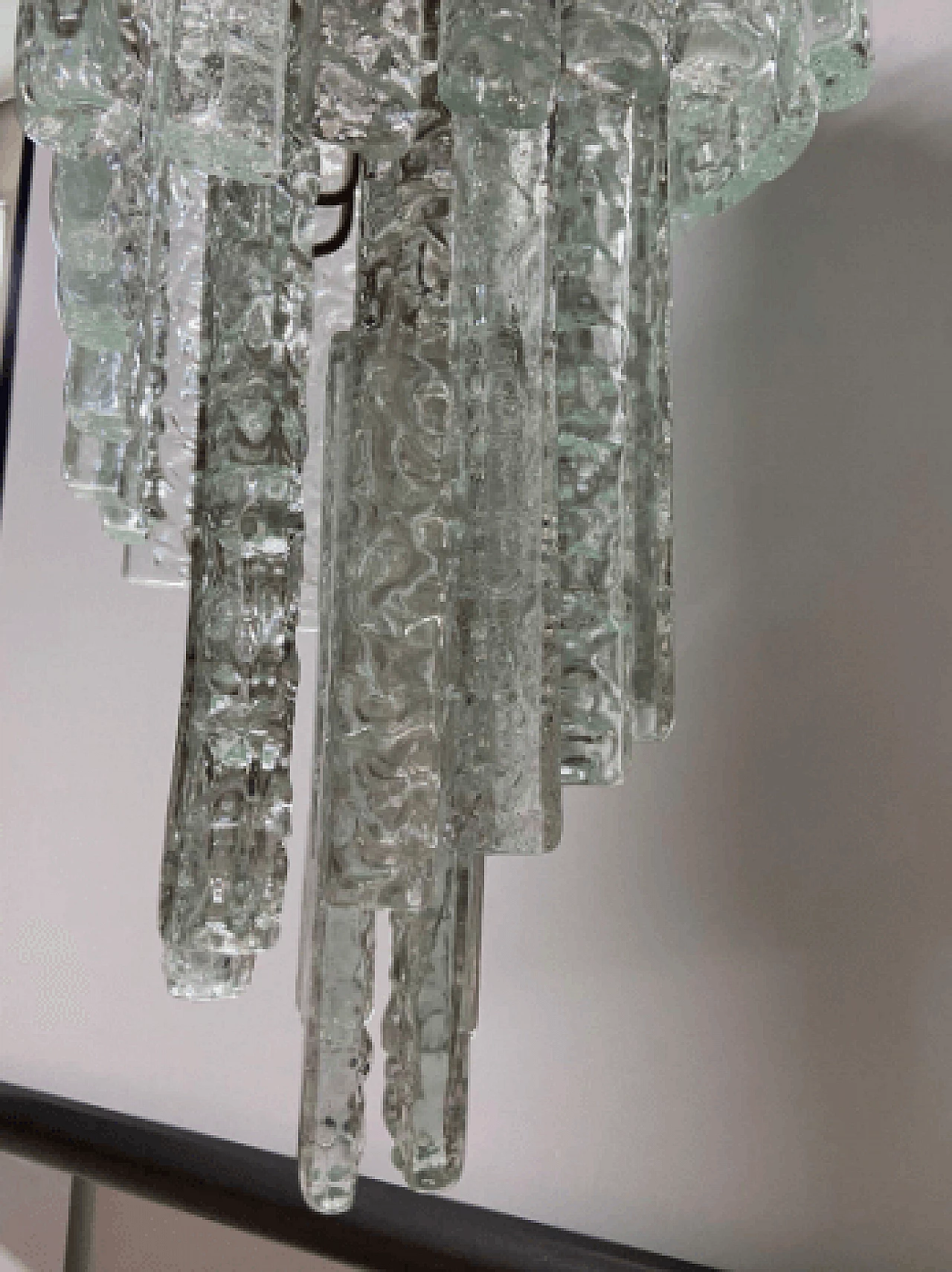 Murano glass cascade chandelier by Mazzega, 1970s 4