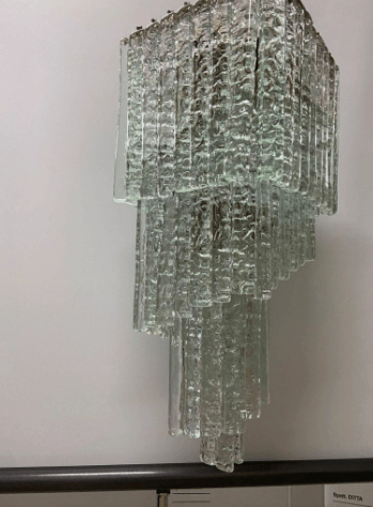 Murano glass cascade chandelier by Mazzega, 1970s 6