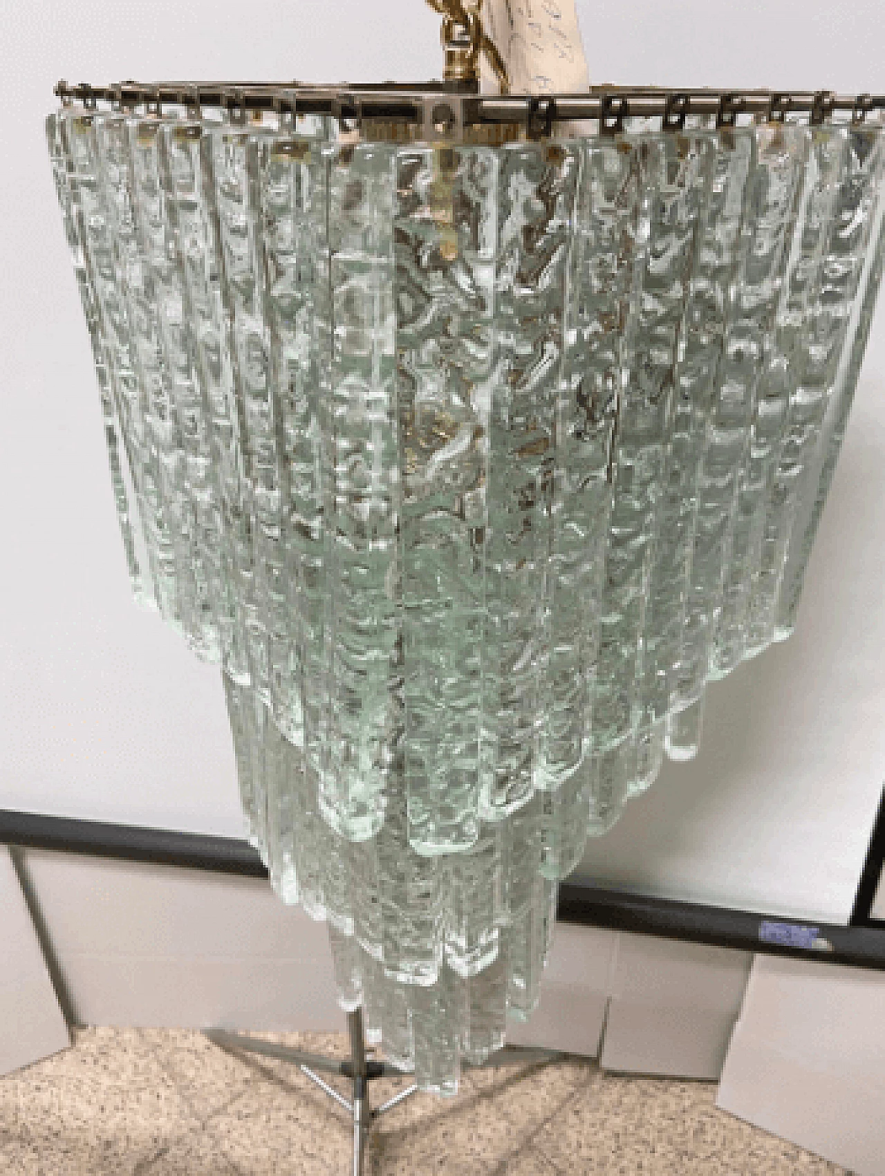 Murano glass cascade chandelier by Mazzega, 1970s 8
