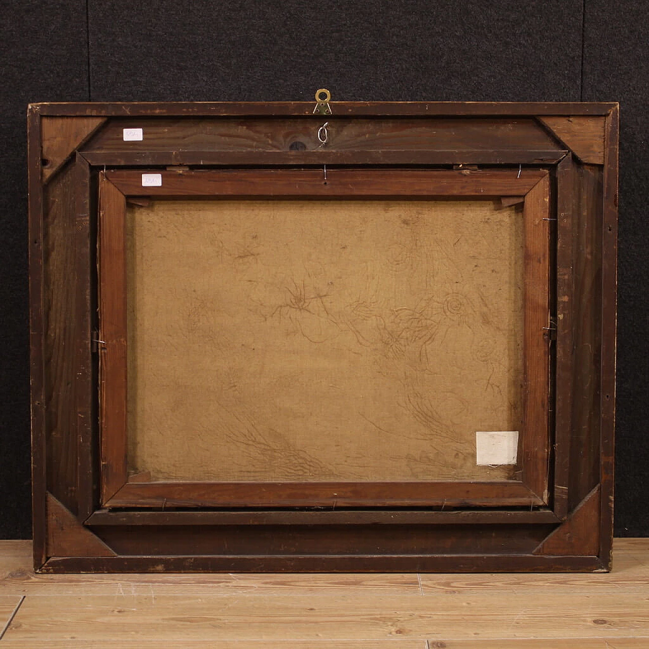 Derk Isselman, natura morta con cesto di frutta, dipinto a olio su tela, 1917 12