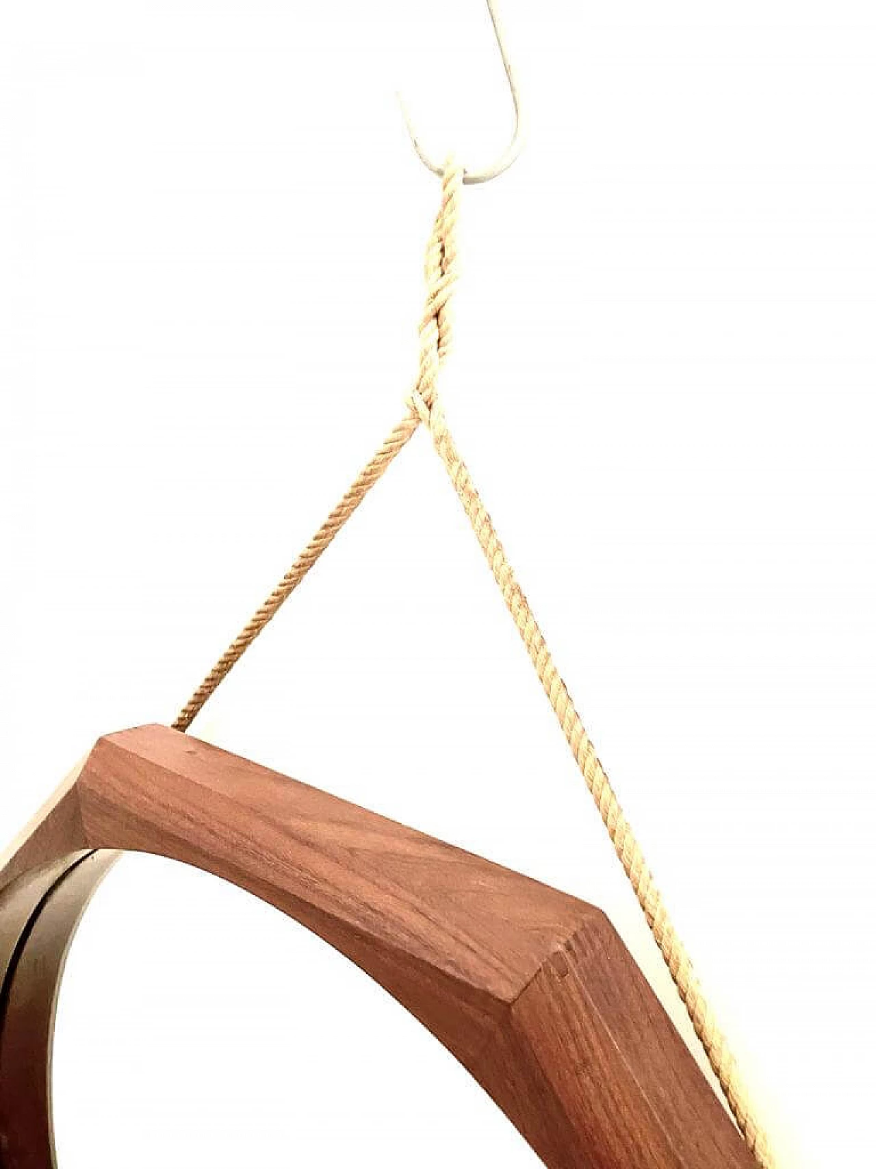 Specchio ottagonale in massello di teak di Campo & Graffi, anni '60 4