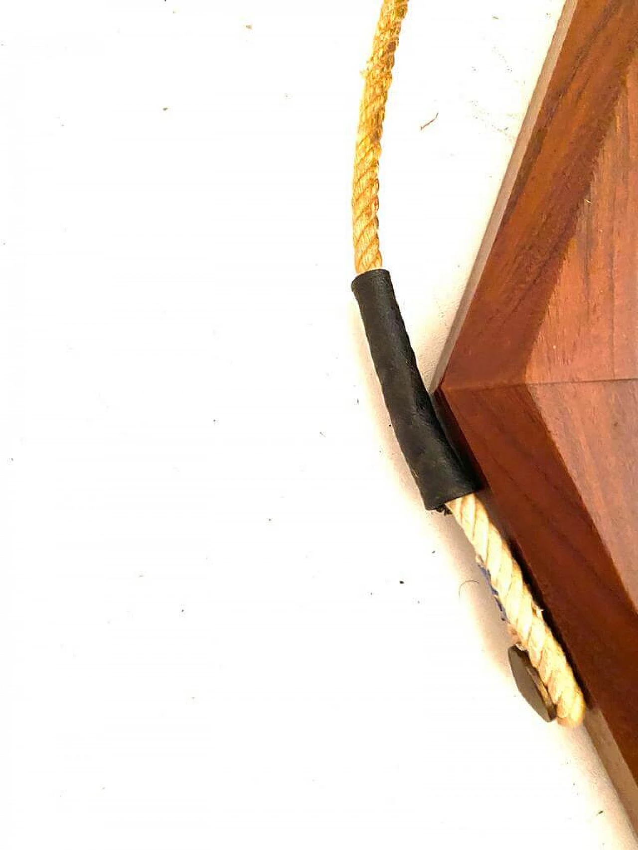 Specchio ottagonale in massello di teak di Campo & Graffi, anni '60 6