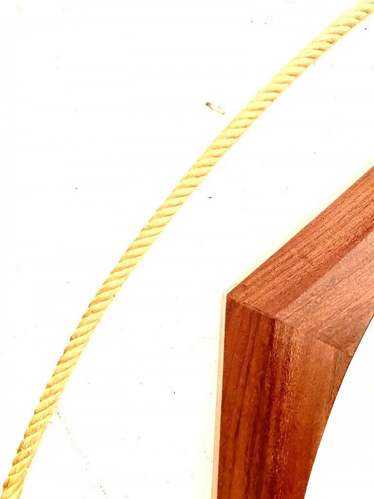 Specchio ottagonale in massello di teak di Campo & Graffi, anni '60 7