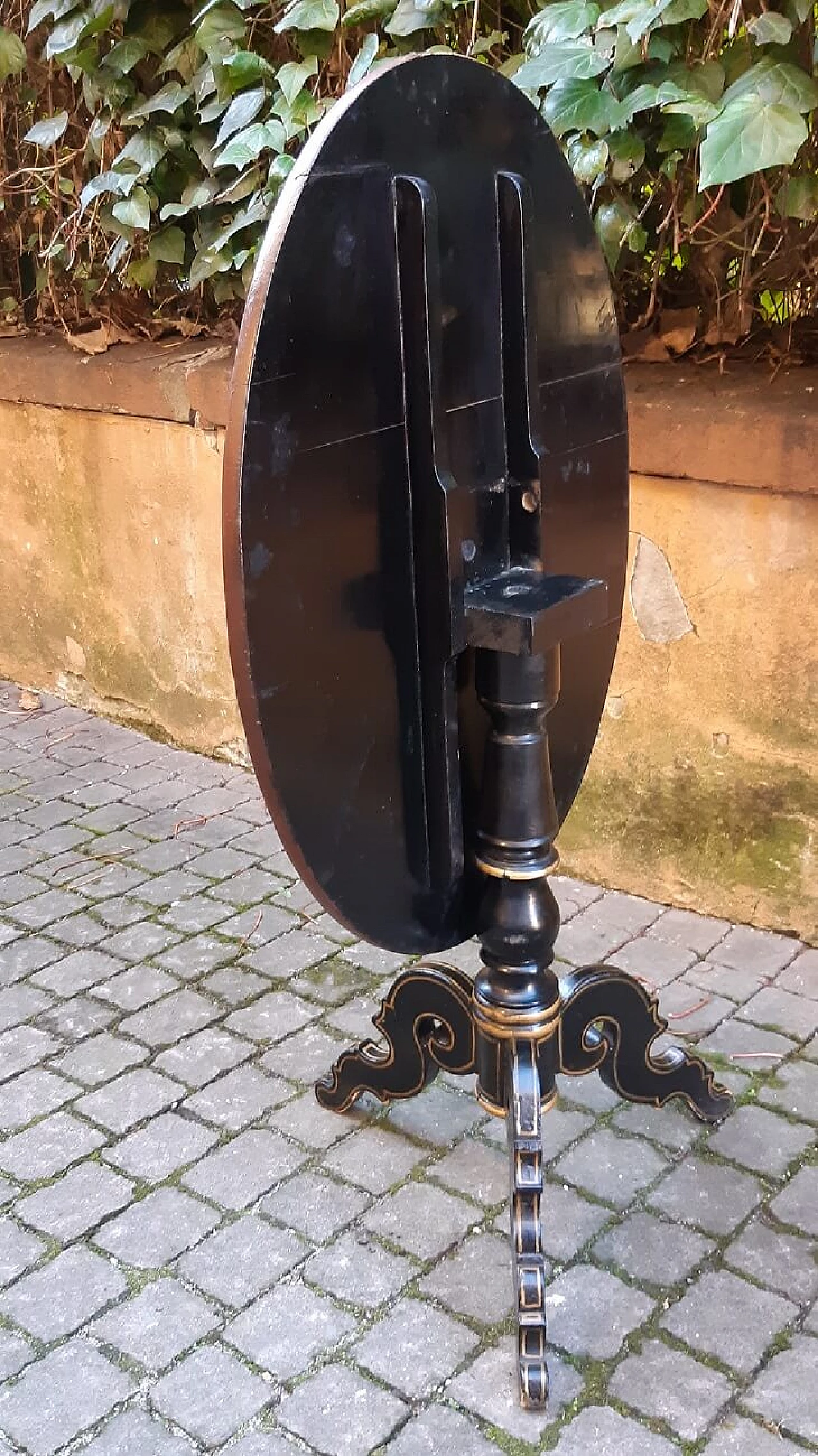 Napoleon III a vela side table with painted top, second half of the 19th century 3