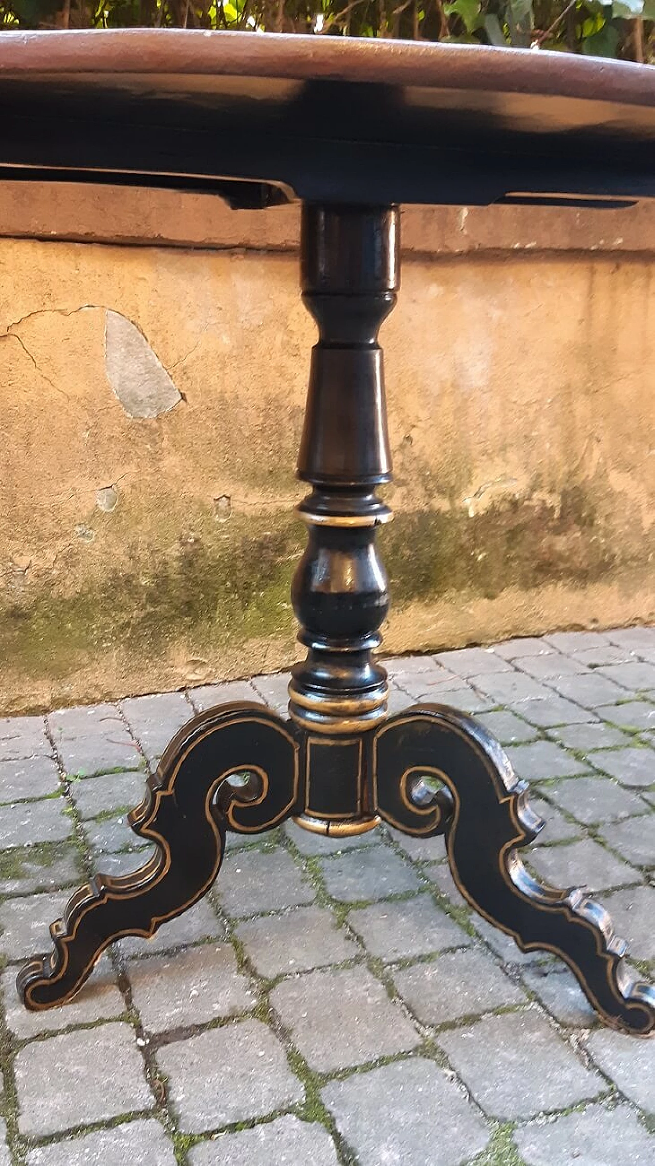 Napoleon III a vela side table with painted top, second half of the 19th century 5