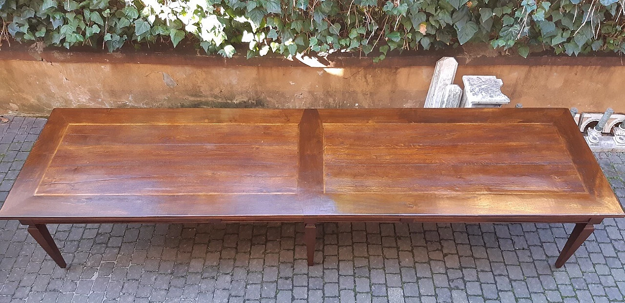 Emilian walnut and oak table, second half of the 19th century 5