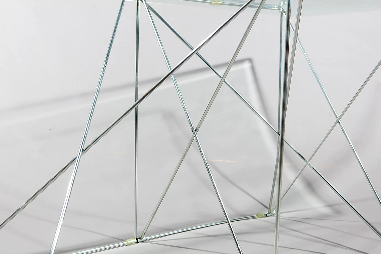 Desk in glass and steel by Max Sauze, 1970s 9