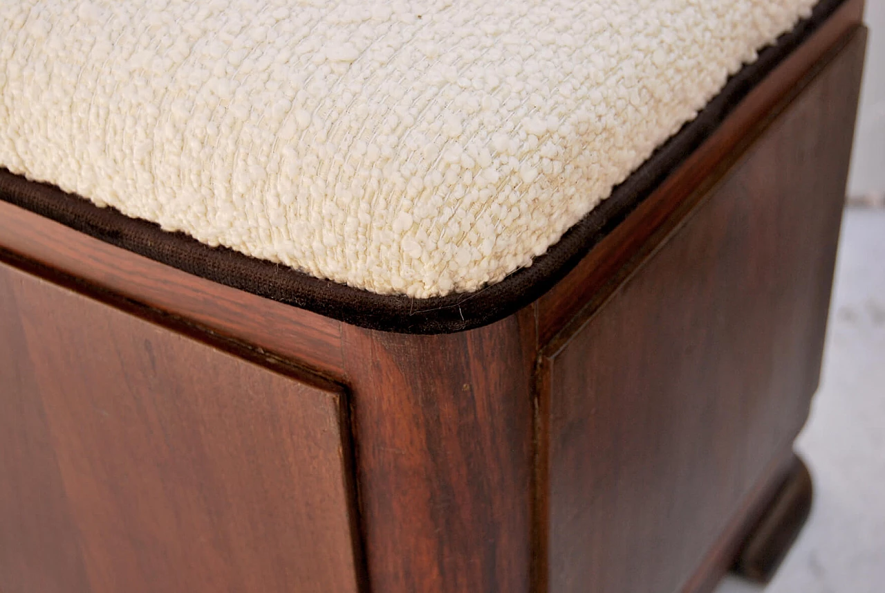 Pair of Art Deco poufs, 1940s 4