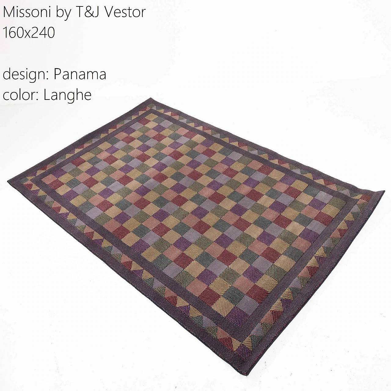 Panama Langhe rug by T&J Vestor for Missoni, 1978 6
