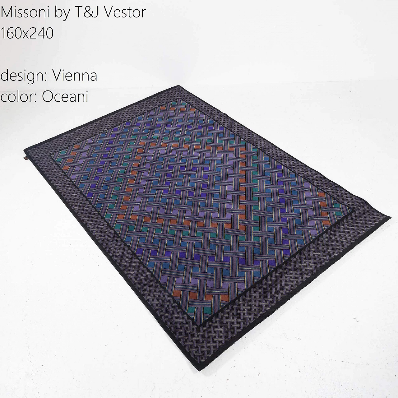 Vienna Oceani rug by T&J Vestor for Missoni, 1978 5