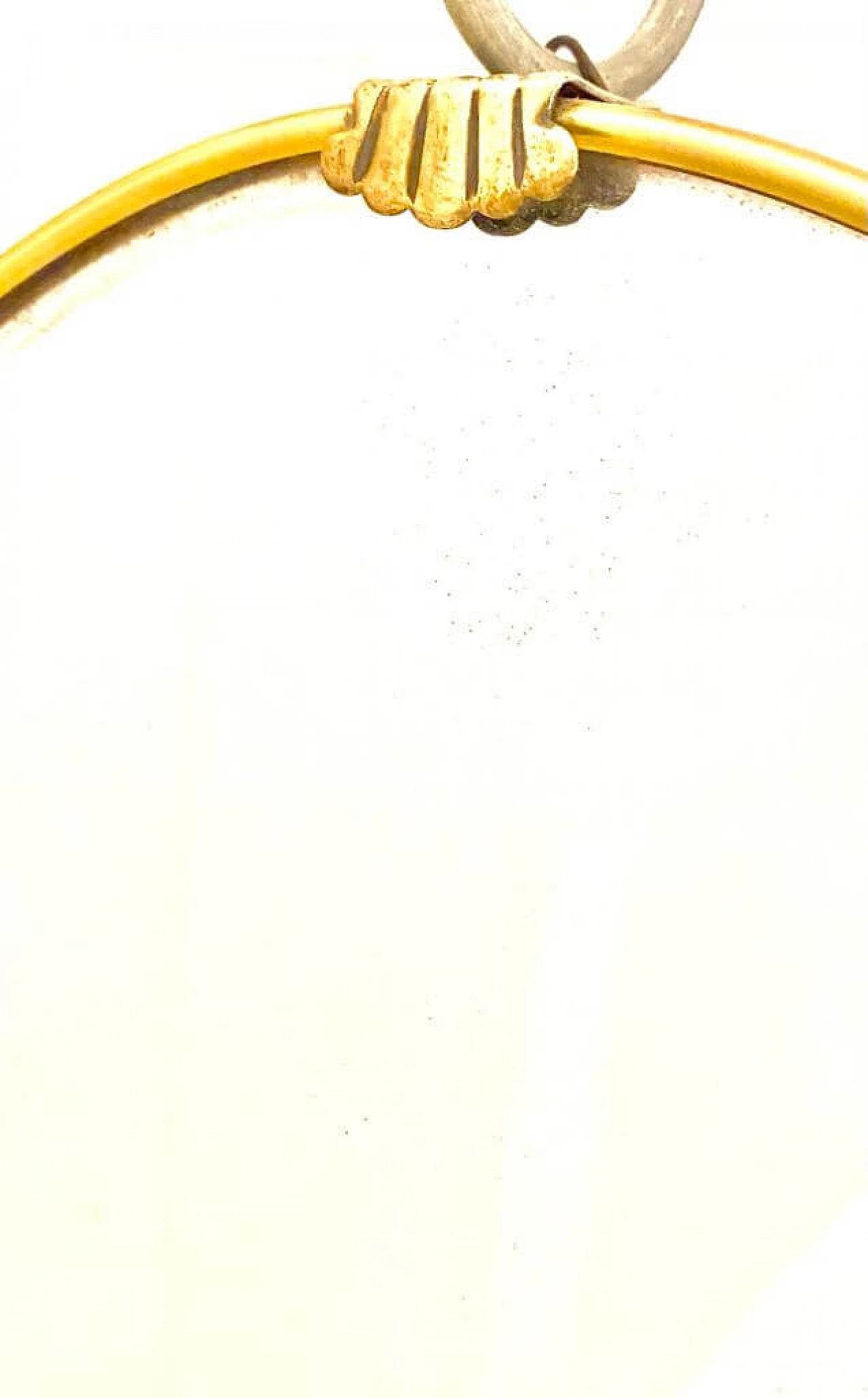 Specchio ovale in ottone nello stile di Gio Ponti, anni '50 2