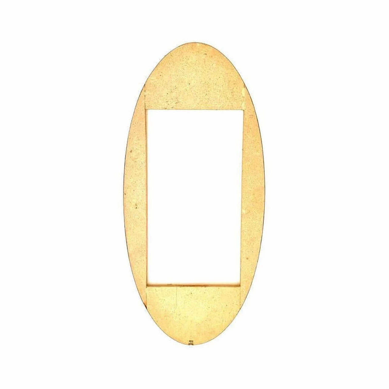 Oval brass mirror in the style of Gio Ponti, 1950s 6