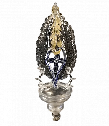 Acquasantiera in vetro di Murano, seconda metà '800