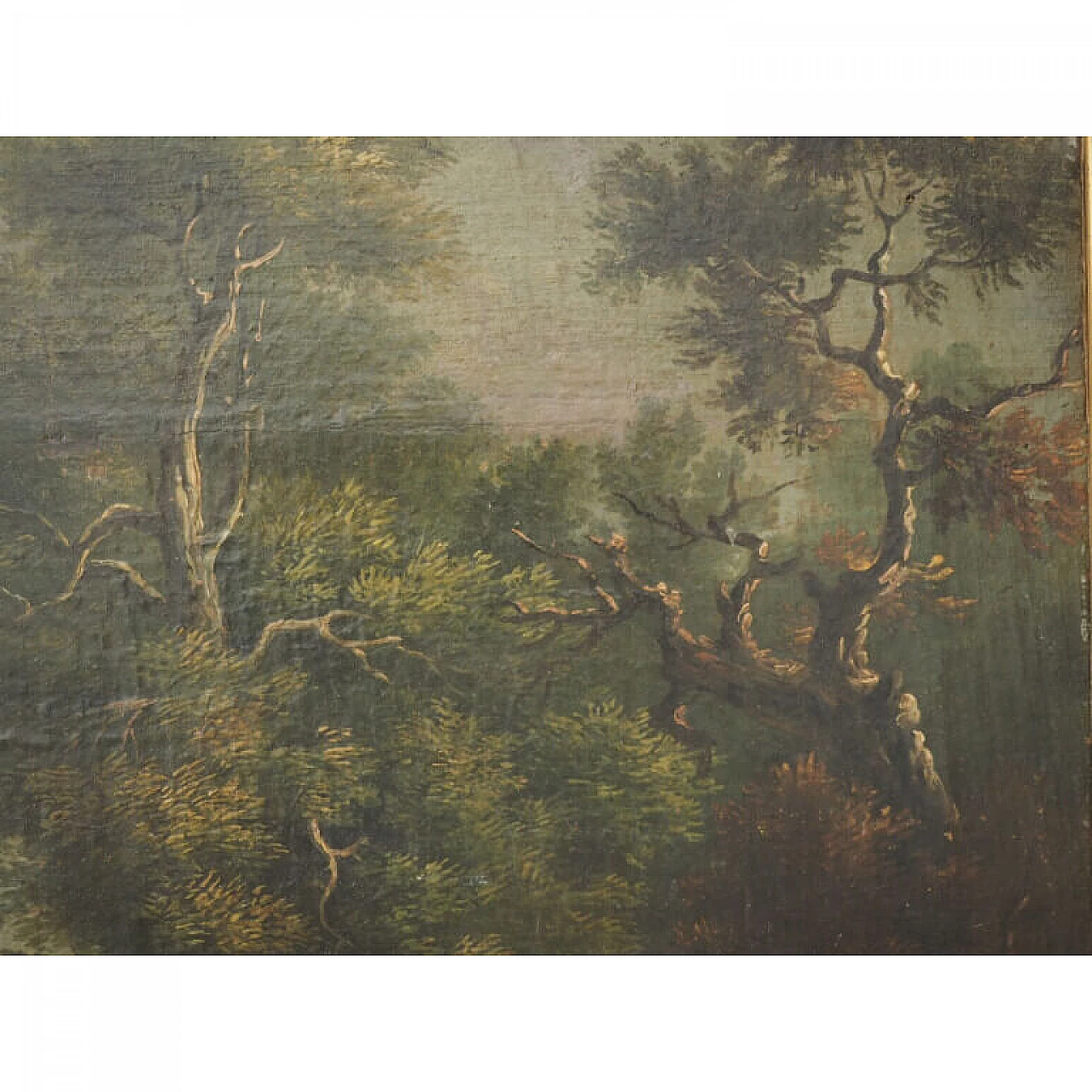 Artista romano, Veduta della campagna laziale, olio su tela, '800 5