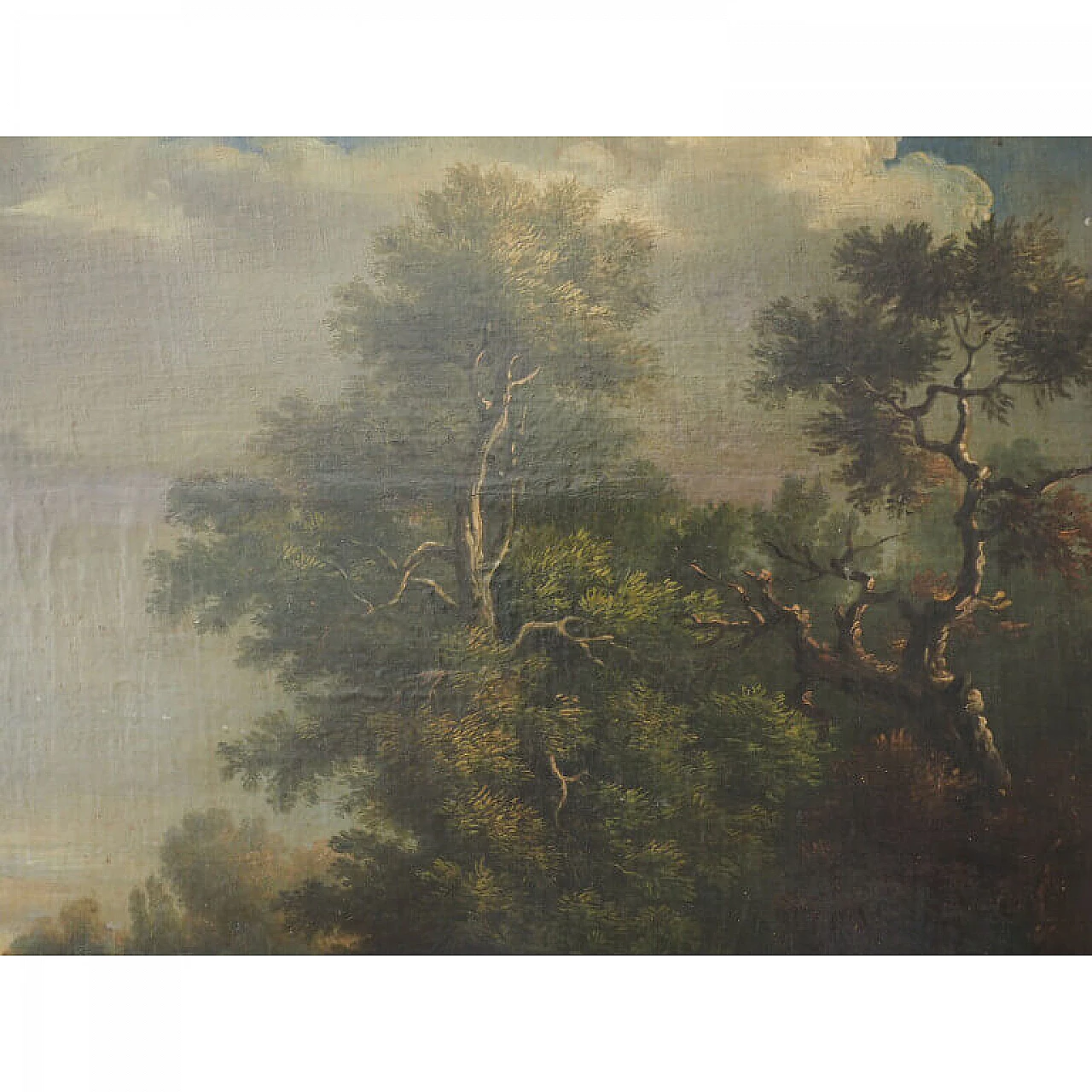 Artista romano, Veduta della campagna laziale, olio su tela, '800 6
