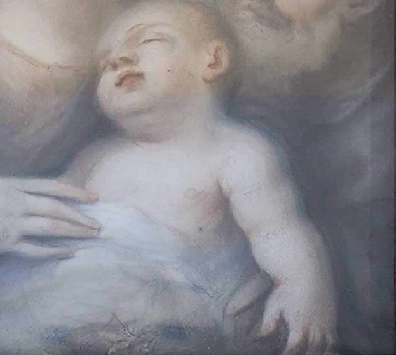 Scuola Veneta, Madonna col Bambino, tempera su carta, '700 3