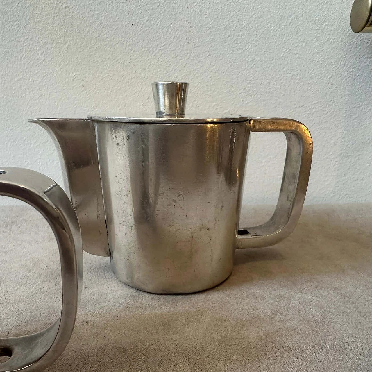 3 Art Deco coffee makers in nickel silver by Gio Ponti for Krupp, 1940s 8