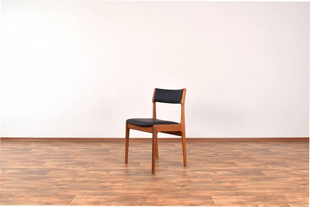 4 Chairs in teak and leather by Korup Stolefabrik, 1960s 4
