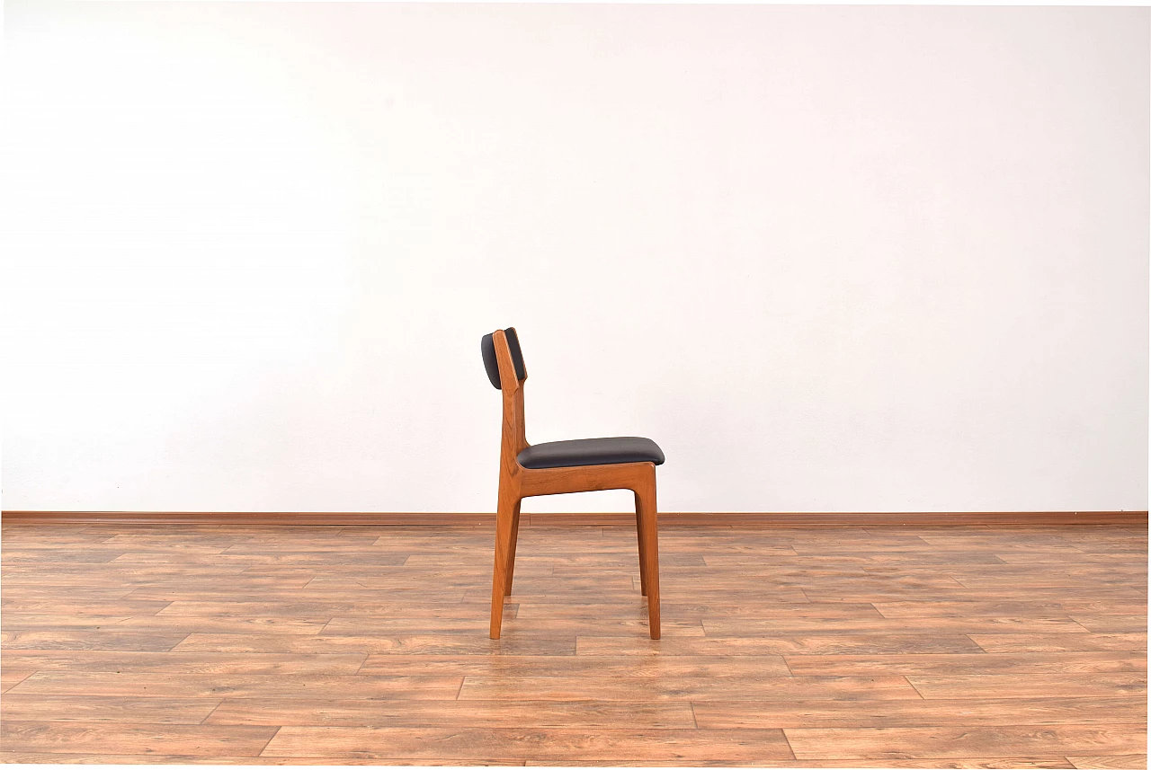 4 Chairs in teak and leather by Korup Stolefabrik, 1960s 5