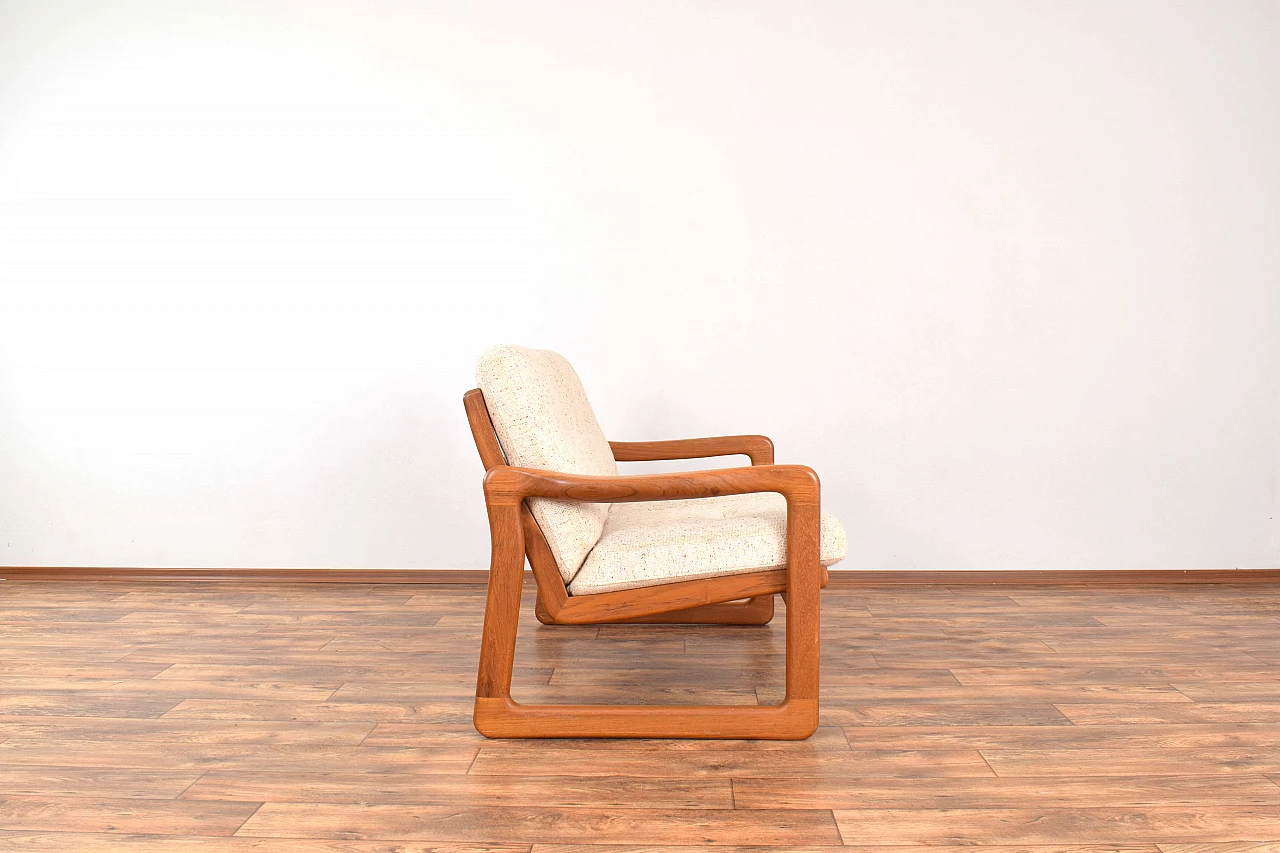 Teak and fabric sofa by Poul Jeppesens Møbelfabrik, 1970s 4