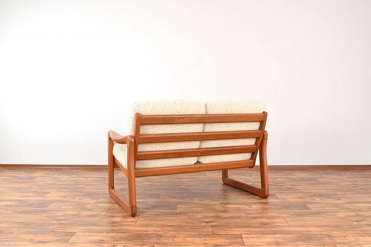 Teak and fabric sofa by Poul Jeppesens Møbelfabrik, 1970s 6