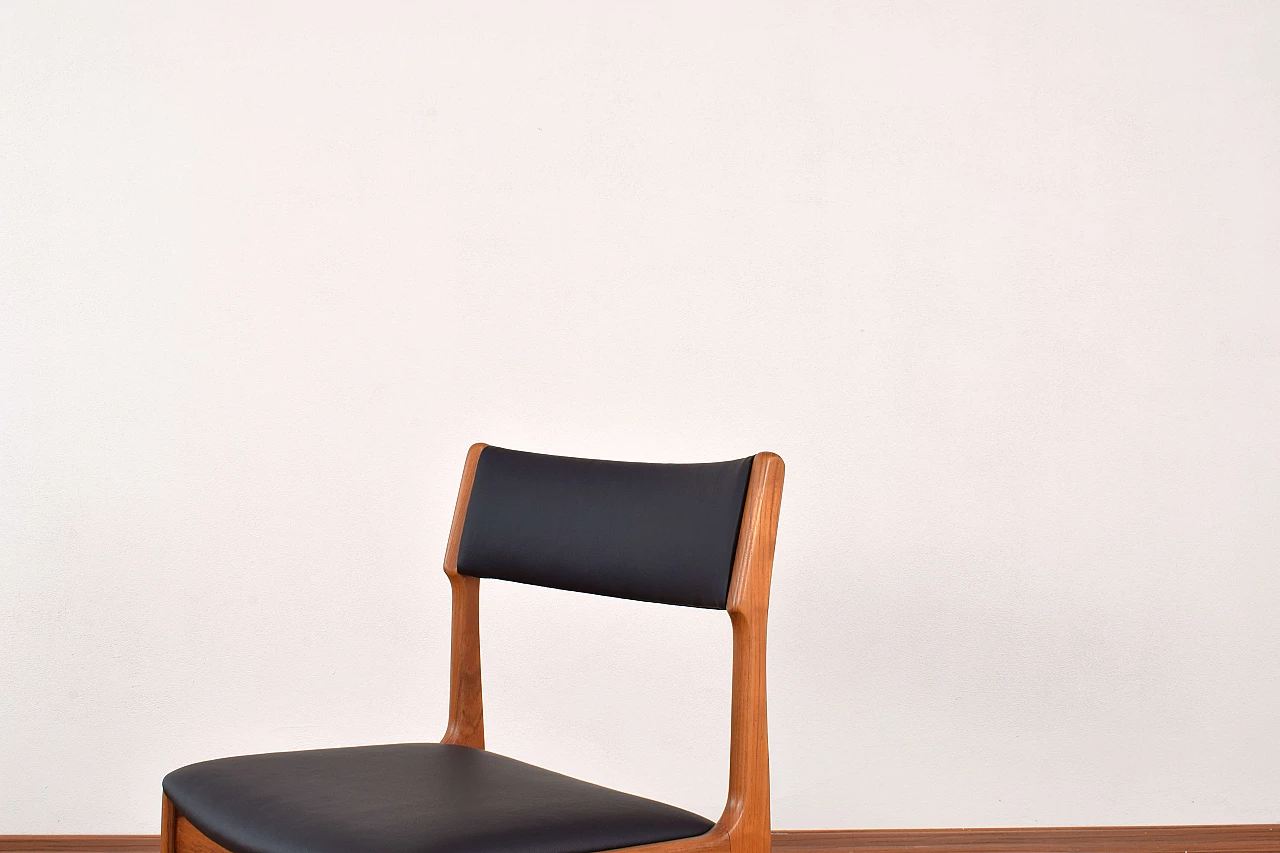 4 Chairs in teak and leather by Korup Stolefabrik, 1960s 9