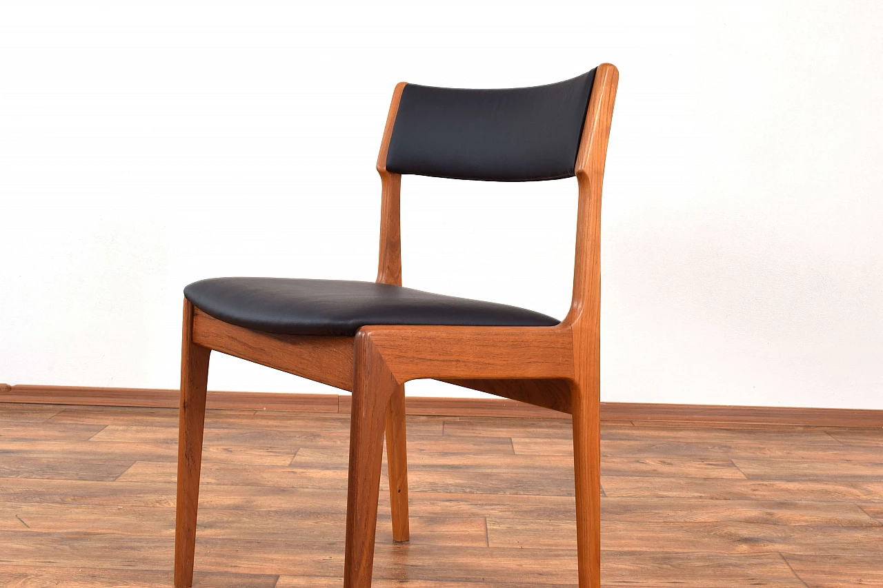 4 Chairs in teak and leather by Korup Stolefabrik, 1960s 10