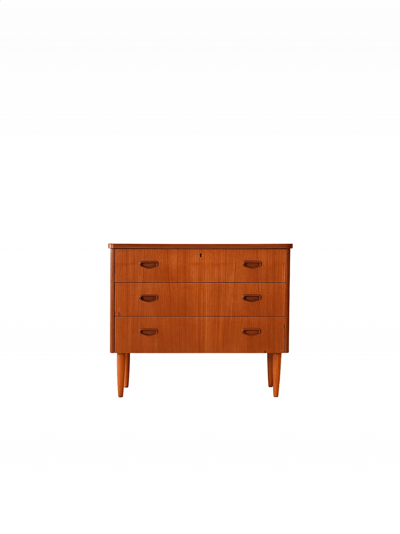 Swedish teak chest of drawers with three compartments, 1960s 10