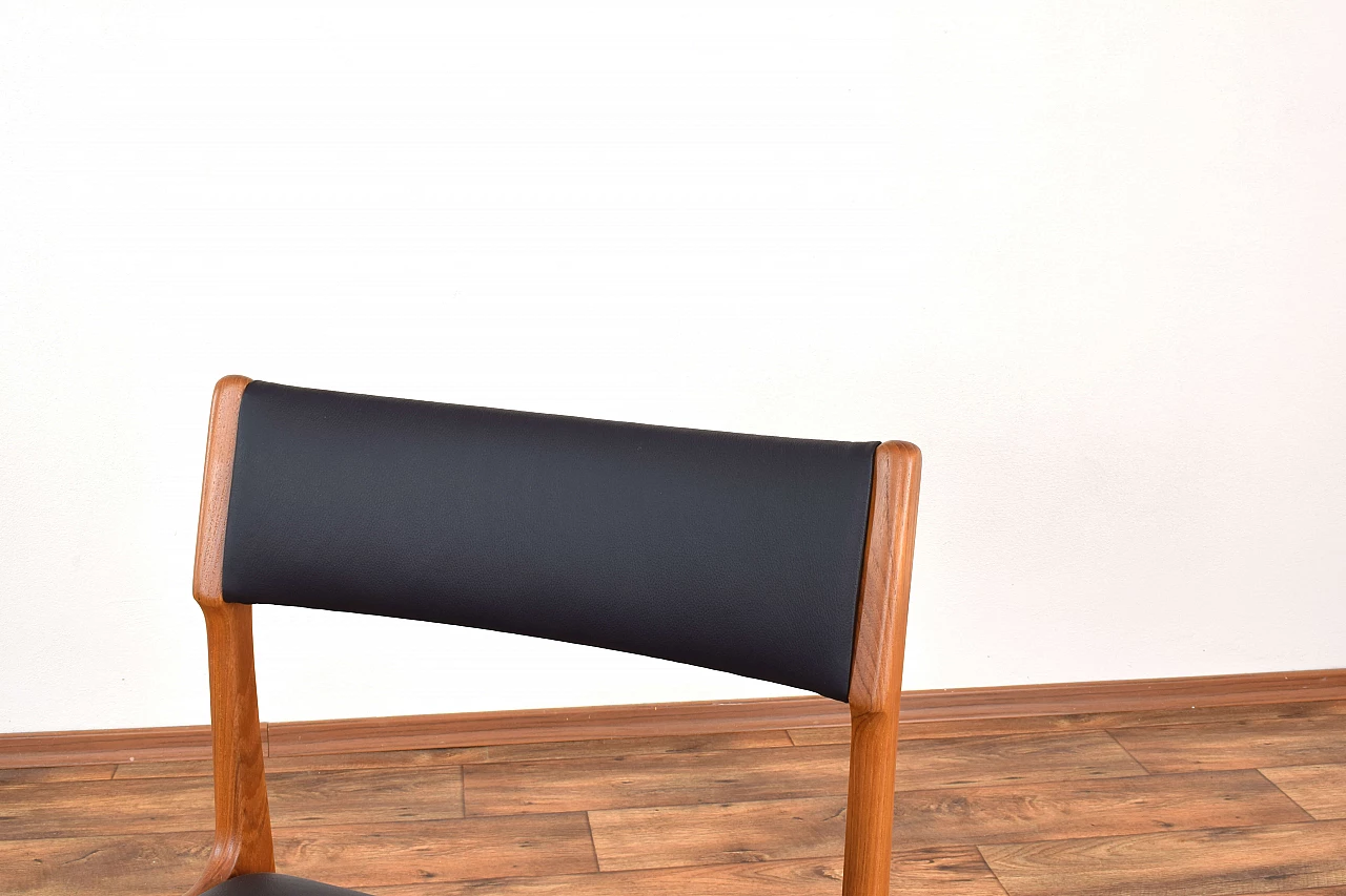 4 Chairs in teak and leather by Korup Stolefabrik, 1960s 12