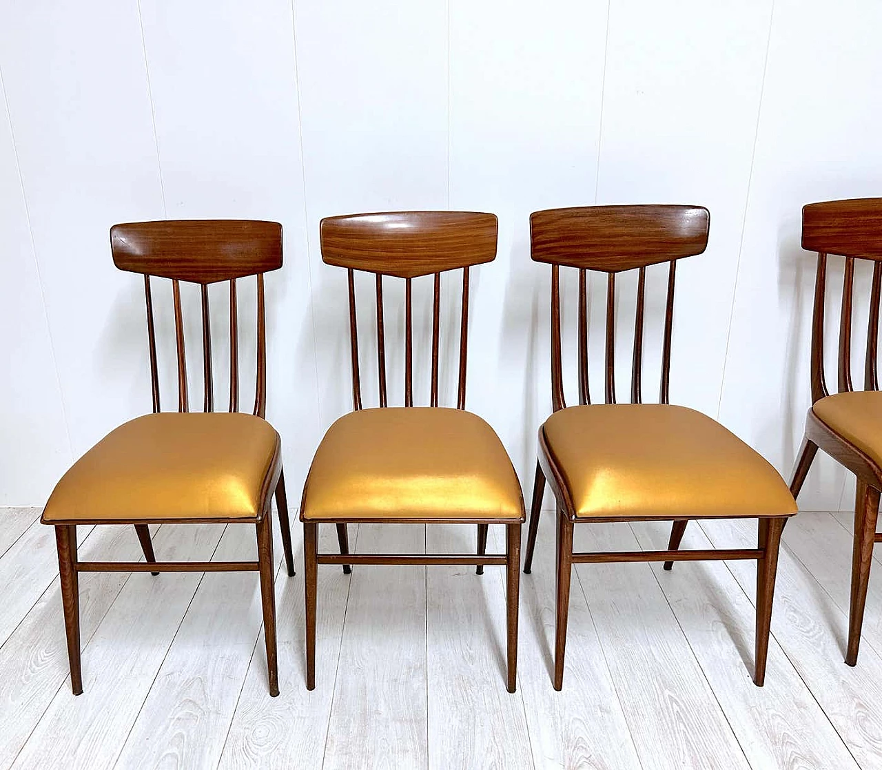 6 Sedie in legno, anni '50 7