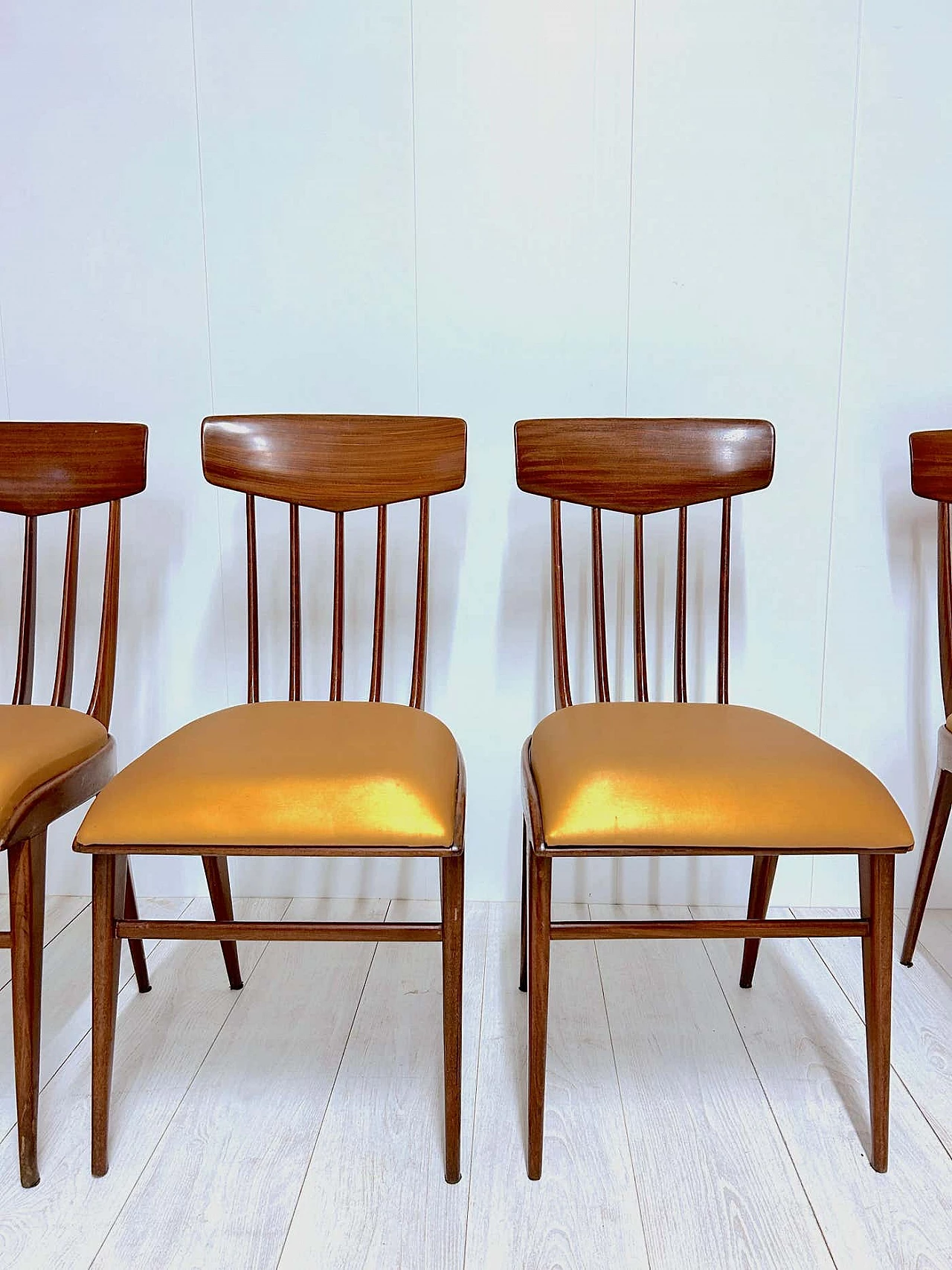 6 Sedie in legno, anni '50 9